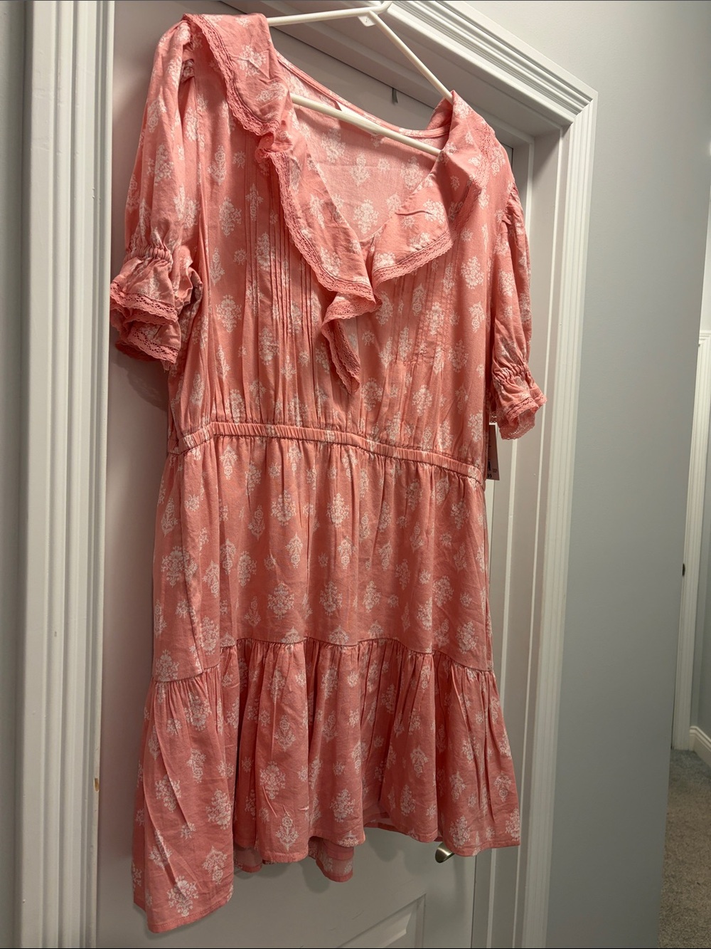 LC Lauren Conrad Rose-Pink Floral Dress